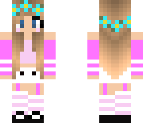 flower crown girl pink