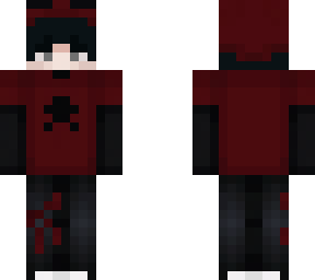 spider hoodie black hair