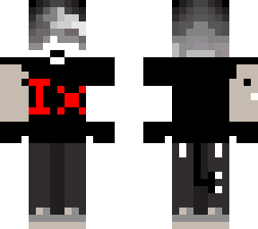 guy with faded gray hair and a bandaged right arm with a plug for a tail.