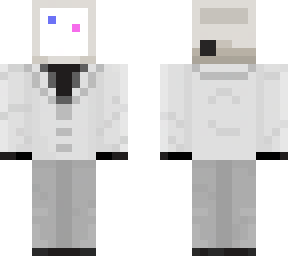 white suit with a tv head