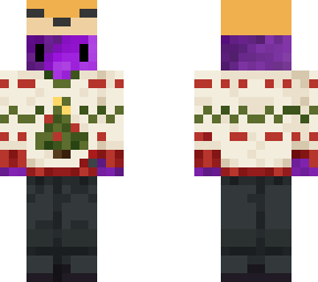 christmas purple guy with foxy hat