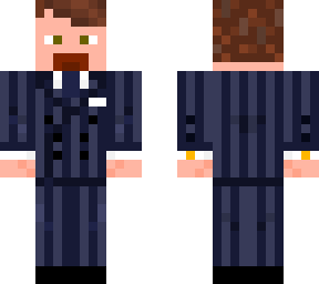 pin-striped suit