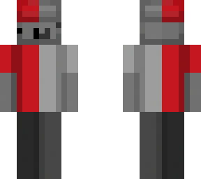 red/grey buckethat
