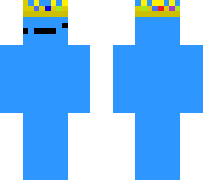 blue man with crown