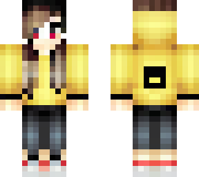 girl skin yellow hoodie
