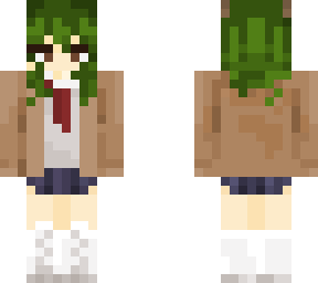 green hair w/ antlers