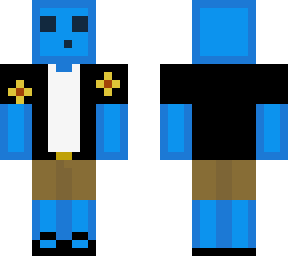 goated blue man in hawaiian atire (averythemayo)