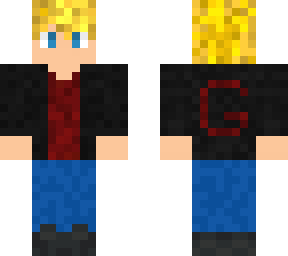 blond boy with "g" jacket