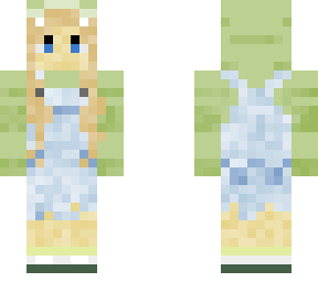 green blonde blue eyed dino outfit