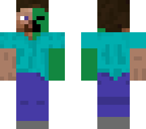 half zombified steve