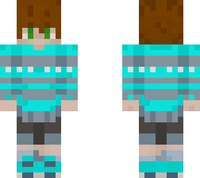 boy in teal sweater