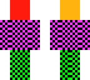 glitch with rubix cube head