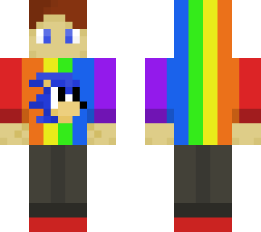 guy wearing a *rainbow* sonic hoodie!