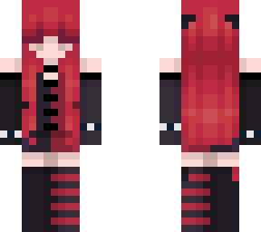 red girl long hair