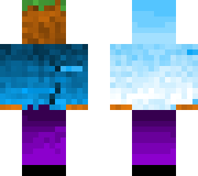 grass block with hoodie and headphones