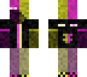 pink yellow split enderman me