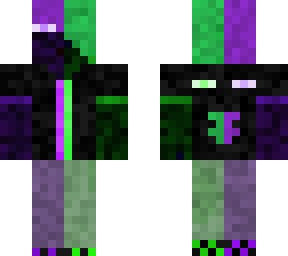 purpule green split enderman me