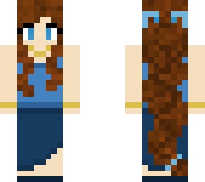 long braid with blue bows