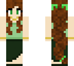 long braid with green bows