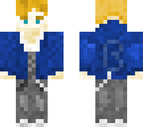 blonde guy w/ blue hoodie and grey jeans