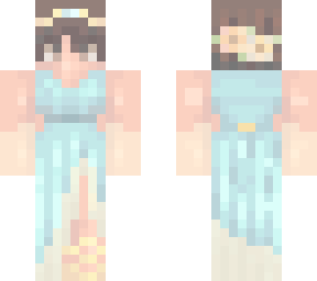blue dress + short hair