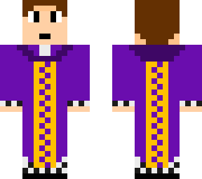 a priest in purple vestment