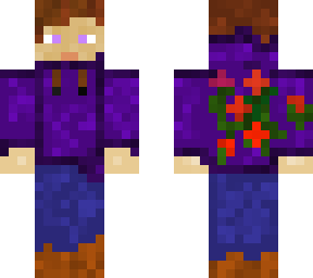dude with a purple hoody and flowers :d