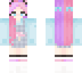pink and purple cottage core girl