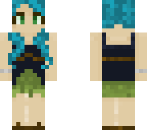 blue hair summer y2k