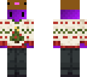 friend special! christmas purple guy with mole hat