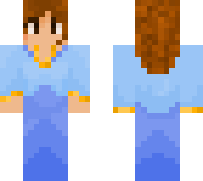 girl with blue and purple dress and gold accessories