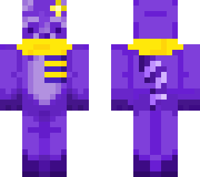 purple raccoon with yellow and purple scarf