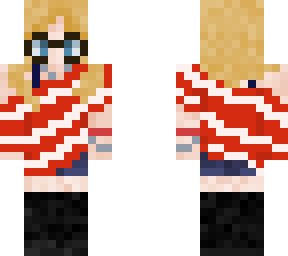 red and white striped shirt blonde