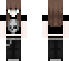 skull shirt girl