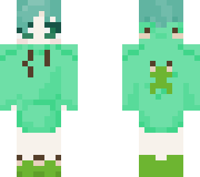 blue haired frog lover