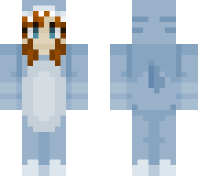 ginger girl in shark onesie