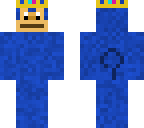 fluffy blue monkey with crown