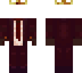 maroon suit + crown