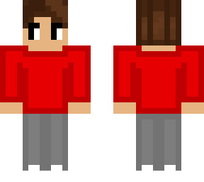 red shirt man