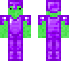 a green blob in amethist armour