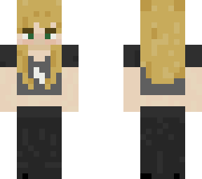 blonde normal casual girl grey black