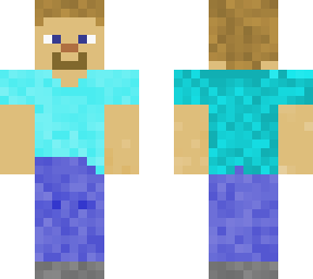 pixelated minecraft trailer steve