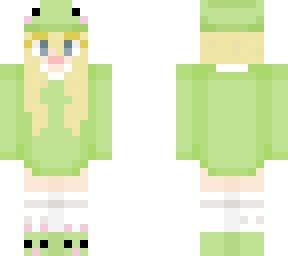 cute, blond, frog girl
