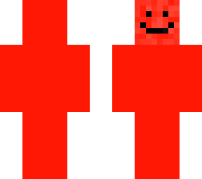 red with smiley face