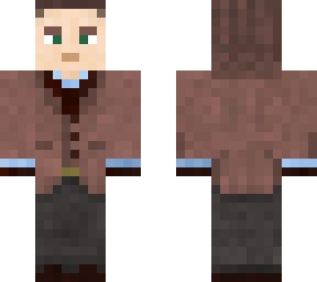 'loki' - man, brown, jacket, long hair, brown hair, shirt, suit, modern, fancy, gloves