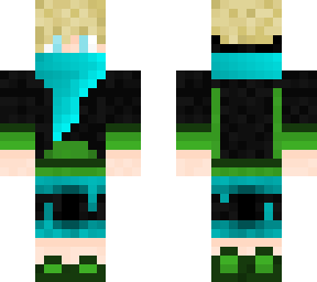scarfed blonde green hoodie guy