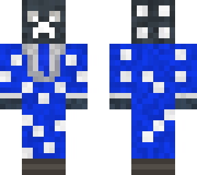 dice creeper with a blue suit