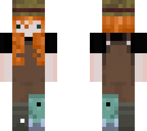 orange hair girl fisherman