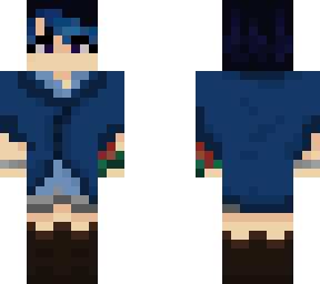 blue cardigan