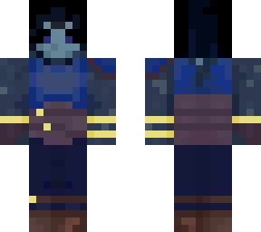 blue person fish design